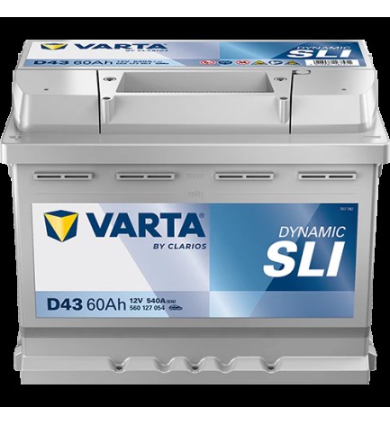 Batteria Auto Varta 60AH (D43) DYNAMIC SLI 560 127 054 - 540A