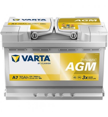 Batteria Auto Varta SILVER DYNAMIC 570 901 076 - AGM 70AH 760A START–STOP