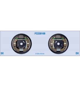 Kit freno posteriore a tamburo  per FIAT Marea, Marengo, Multipla, Palio - ALFA ROMEO 145, 146