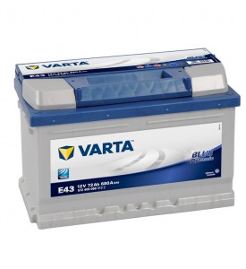 Batteria Auto Varta 72AH  (E43) Blue Dinamic 572 409 068 - 680AH (Adatta per FORD-VW)