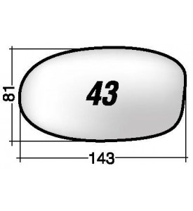 Specchio DX di ricambio retrovisore FIAT Seicento